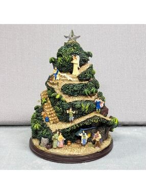 Thomas Kinkade "Glory to the Newborn King" Nativity Ornament Light up Works